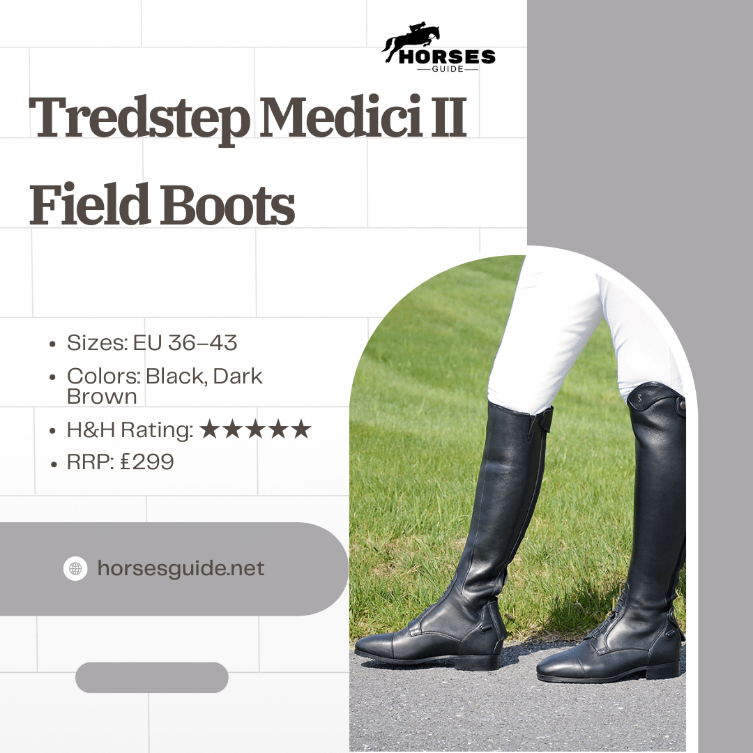 Tredstep Medici II Field Boots on two shades background