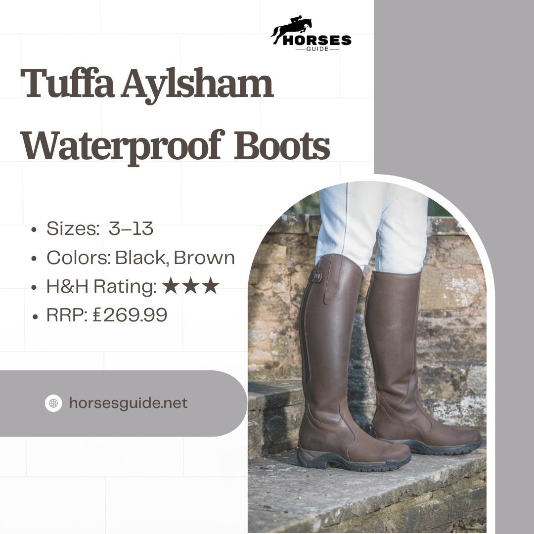 Tuffa Aylsham Waterproof Boots on 2 shades background